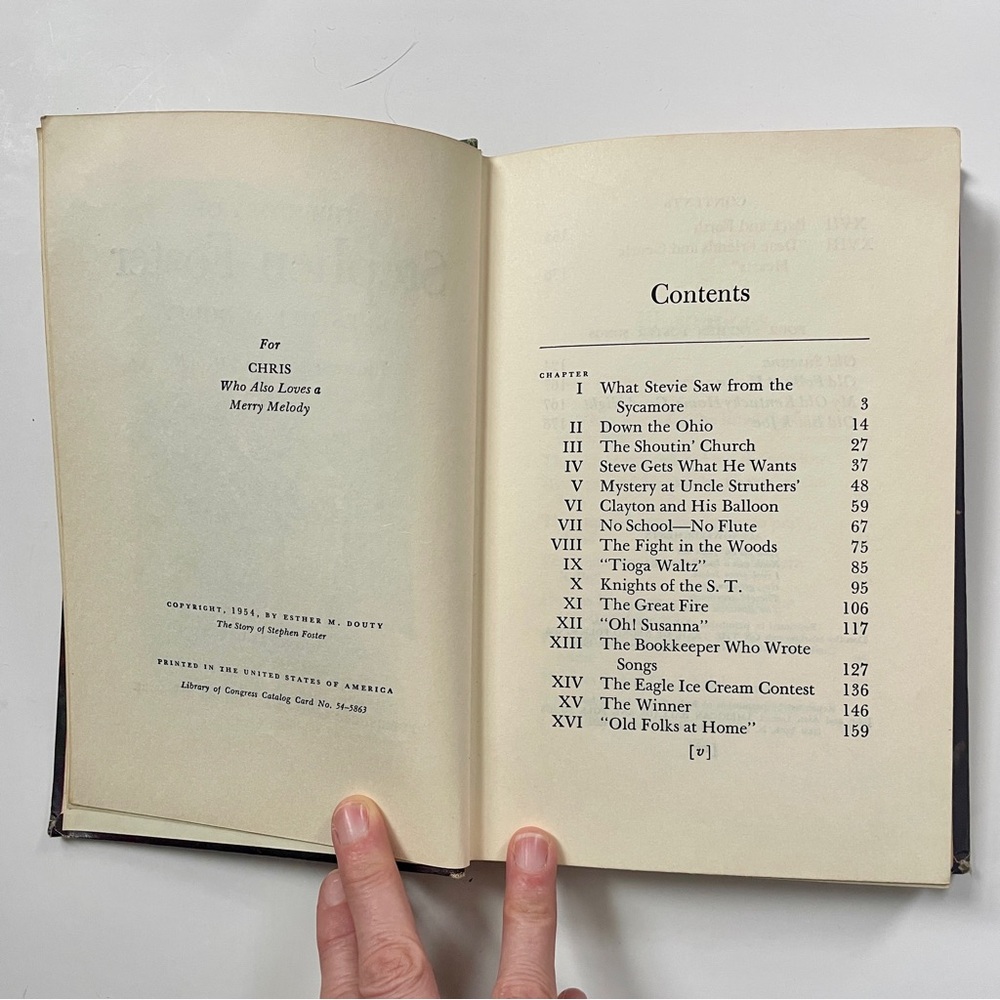 Vintage Library Copy The Story of Stephen Foster Book 1954 American Composer - Picture 9 of 9